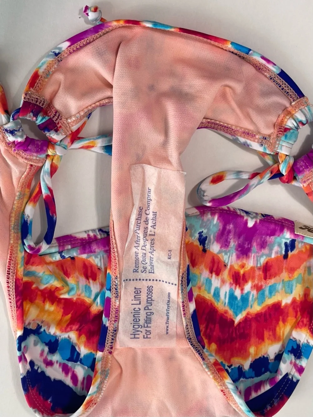 Hobie WOMEN’S Multicolor Tie-Dye Swim Bottom - Pink, Blue, Orange Size S NWT